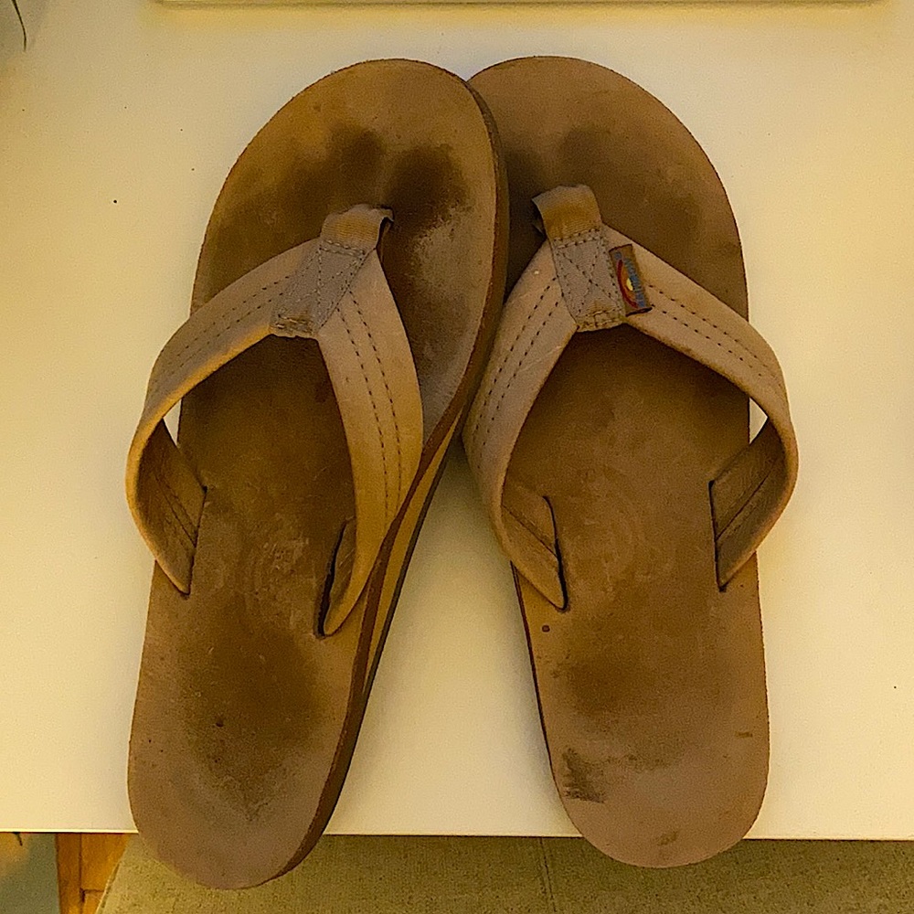 Rainbow thick strap flip flop